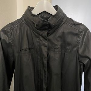 Eileen Fisher Waxed Cotton Rain Jacket Trench PM